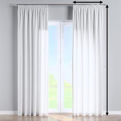 Pencil pleat lined curtain