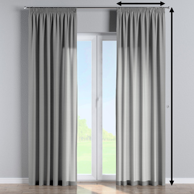 Pencil pleat lined curtain