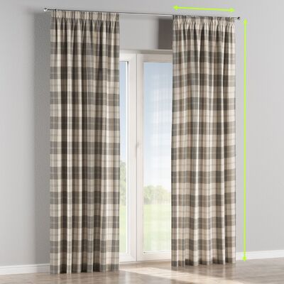 Pencil pleat lined curtain