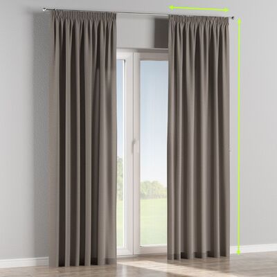 Pencil pleat lined curtain