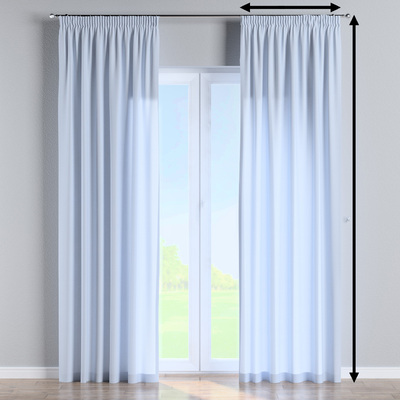 Pencil pleat lined curtain