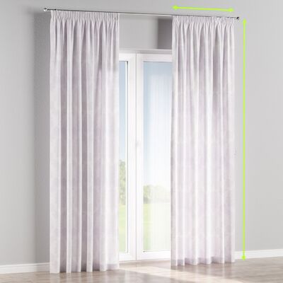 Pencil pleat lined curtain in collection Damasco, fabric: 613-00