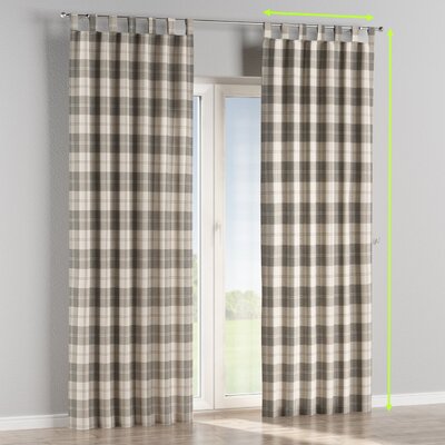 Tab top lined curtain