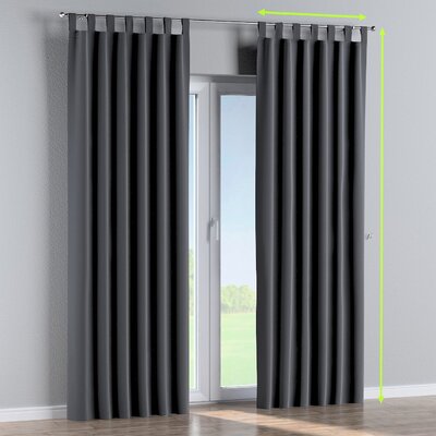 Gardin med stropper - foret