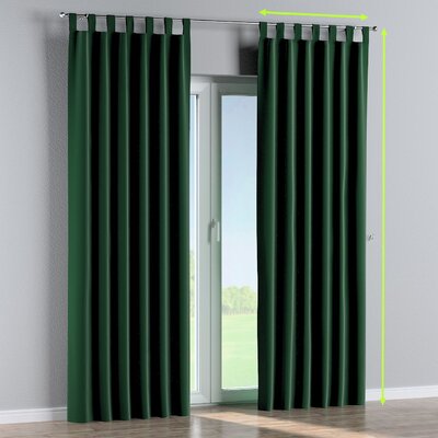 Gardin med stropper - foret