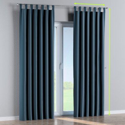 Gardin med stropper - foret