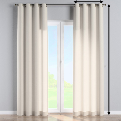 Eyelet lined curtain in collection Loneta, fabric: 133-65