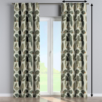 Eyelet lined curtain in collection Gardenia, fabric: 143-17
