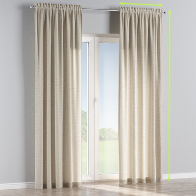 Slot and frill lined curtain