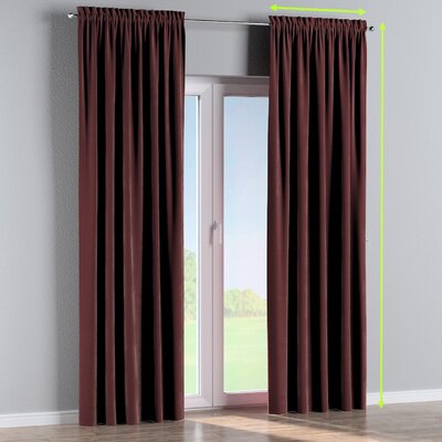 Slot and frill lined curtain