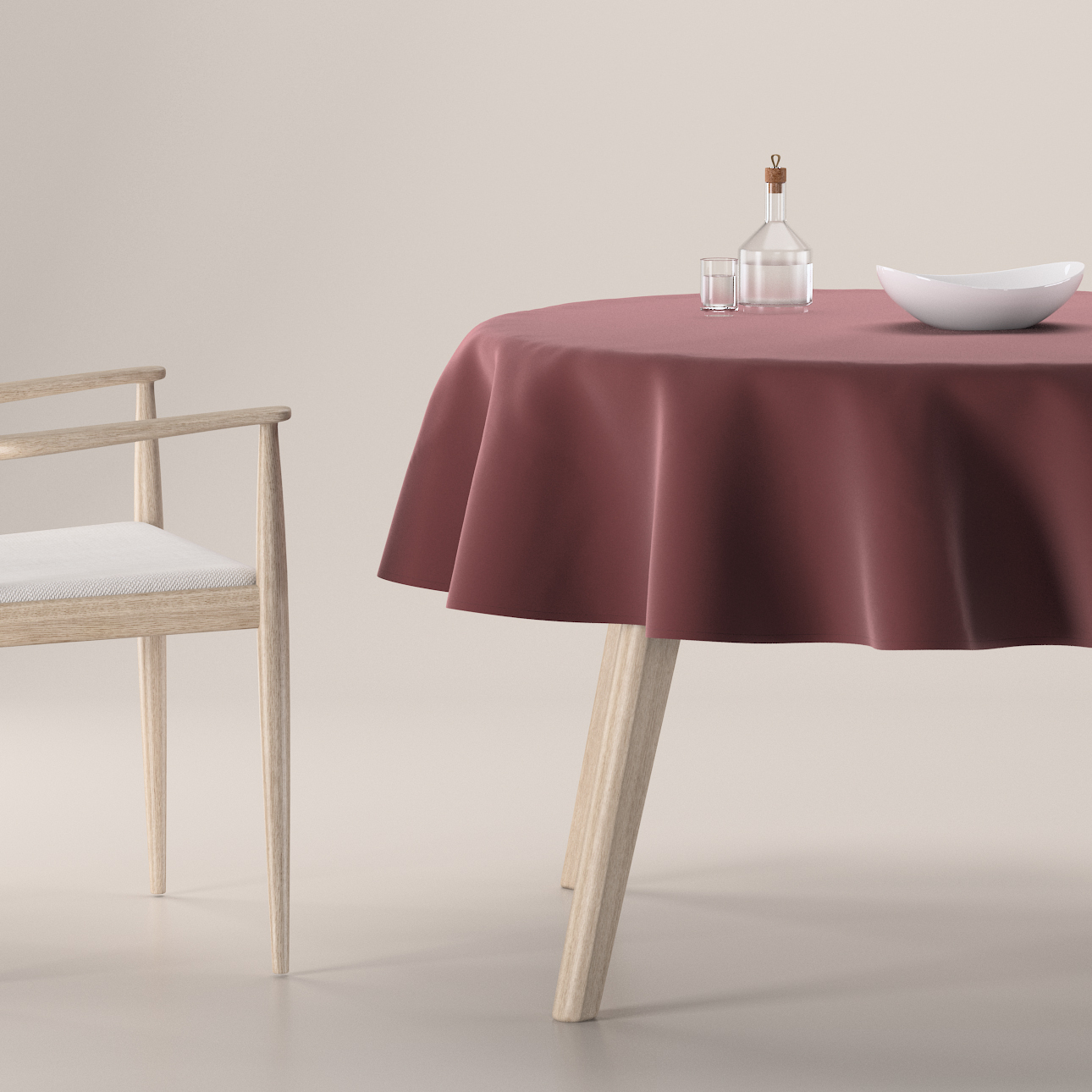 Runde Tischdecke, bordeaux, Velvet (704-26) günstig online kaufen