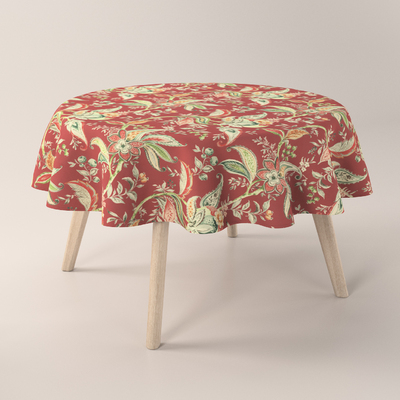 Runde Tischdecke von der Kollektion Gardenia, Stoff: 142-12