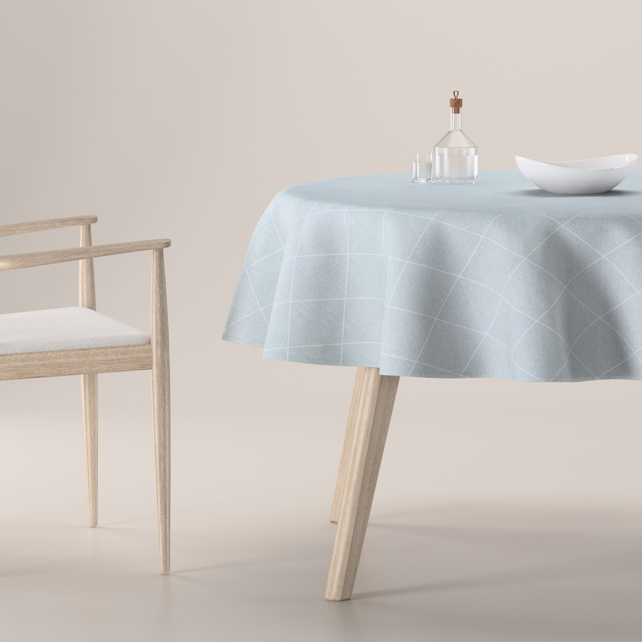 Runde Tischdecke, grau-silbern, Sunny (142-57) günstig online kaufen