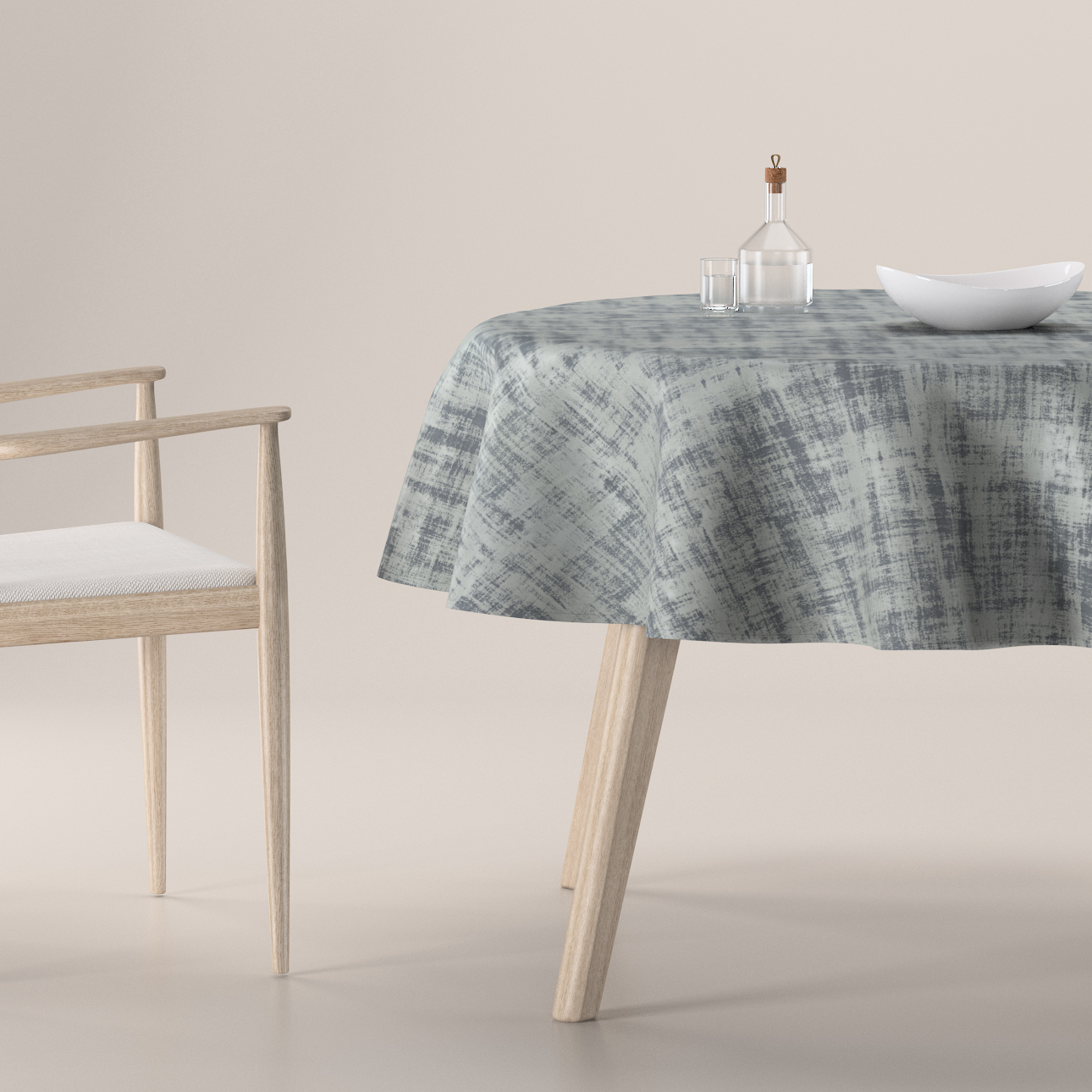 Runde Tischdecke, grau, Velvet (704-32) günstig online kaufen