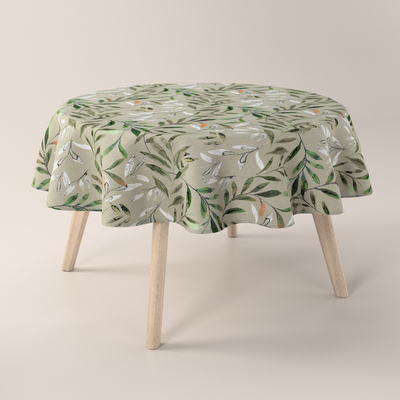 Rond tafelkleed van de collectie Gardenia, Stof: 144-23