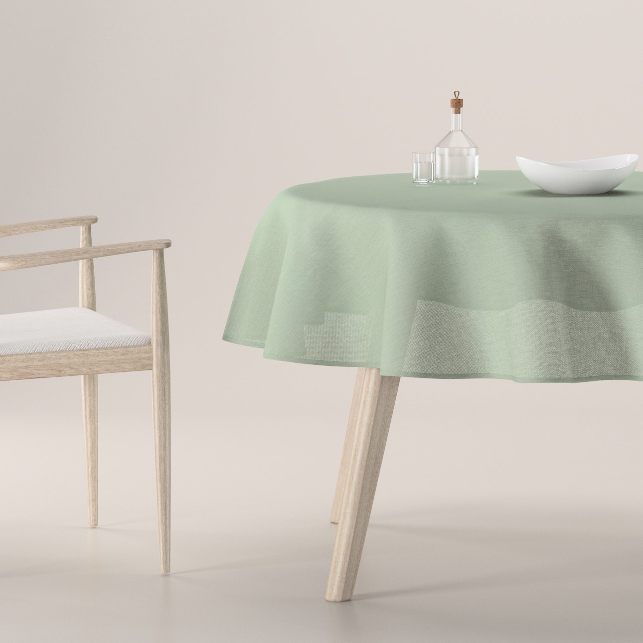 Runde Tischdecke, grün, Sensual Premium (144-56) günstig online kaufen