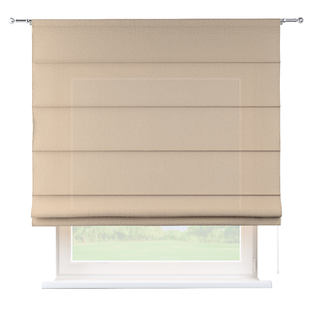 Liftgardin Torino Med løpegang til gardinstang | Sand | 50 x 60 cm | Dekoria