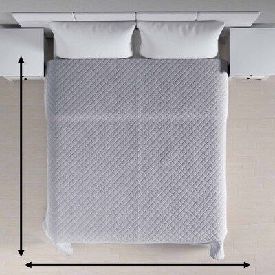 Couvre-lit matelassé à motif losanges dans la collection Velvet, Tissu: 704-16