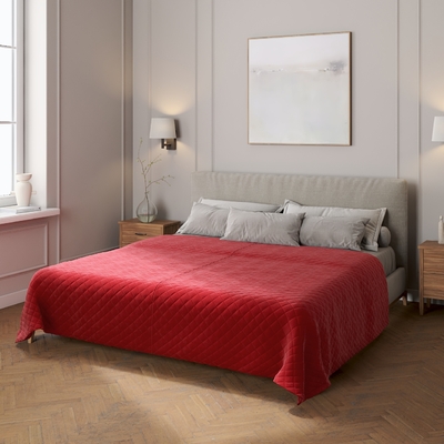 Couvre-lit matelassé à motif losanges
