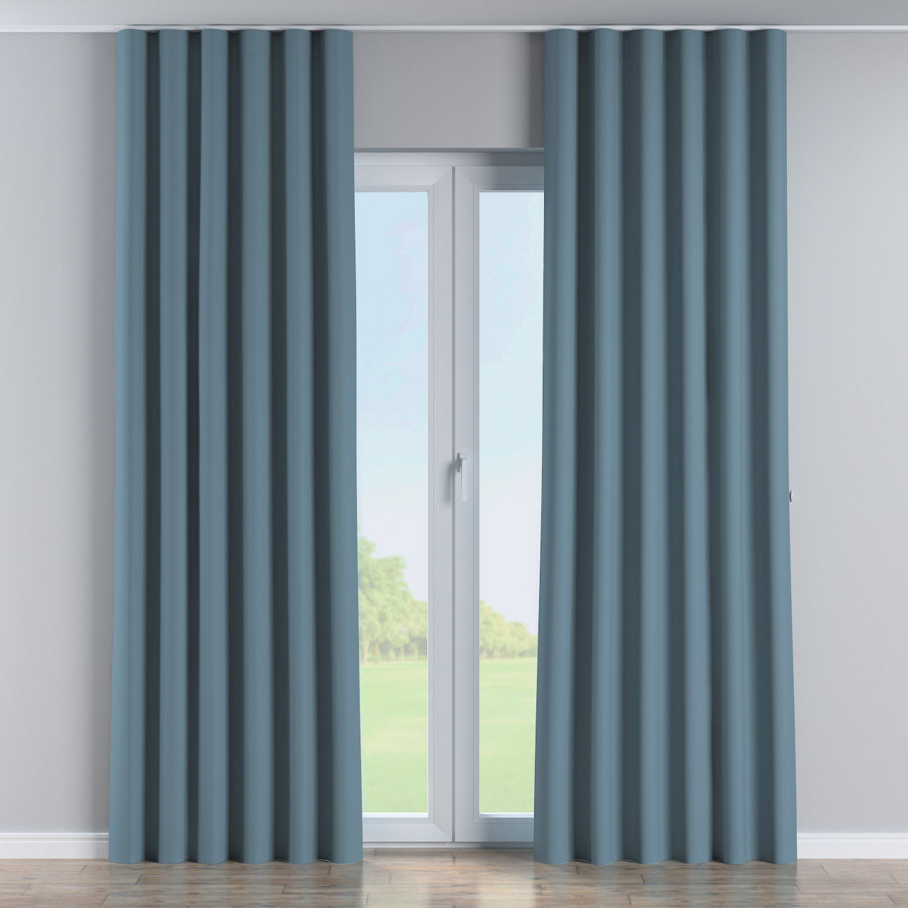Wellenvorhang, Petrolgrün, Dimout 300 cm (269-45) günstig online kaufen