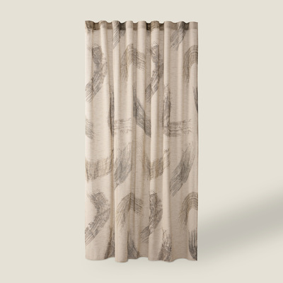 Wellenvorhang von der Kollektion Lino Terra, Stoff: 145-53