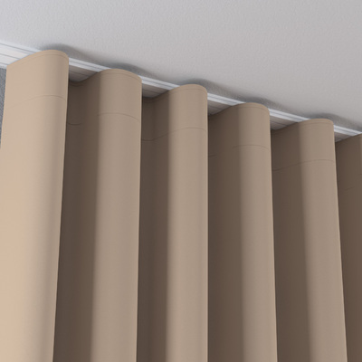 Zasłona na taśmie wave w kolekcji Blackout Semi (Dimout), tkanina: 269-55
