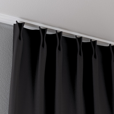 Vorhang mit flämischen 2-er Falten von der Kollektion Cotton Panama, Stoff: 702-08