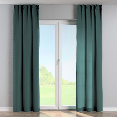 Double pinch pleat curtain in collection Linen, fabric: 159-09