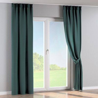 Double pinch pleat curtain in collection Linen, fabric: 159-09