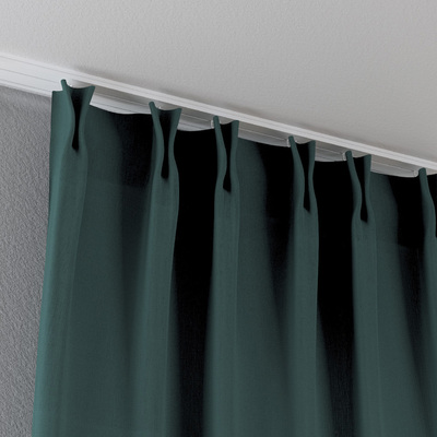 Double pinch pleat curtain in collection Linen, fabric: 159-09