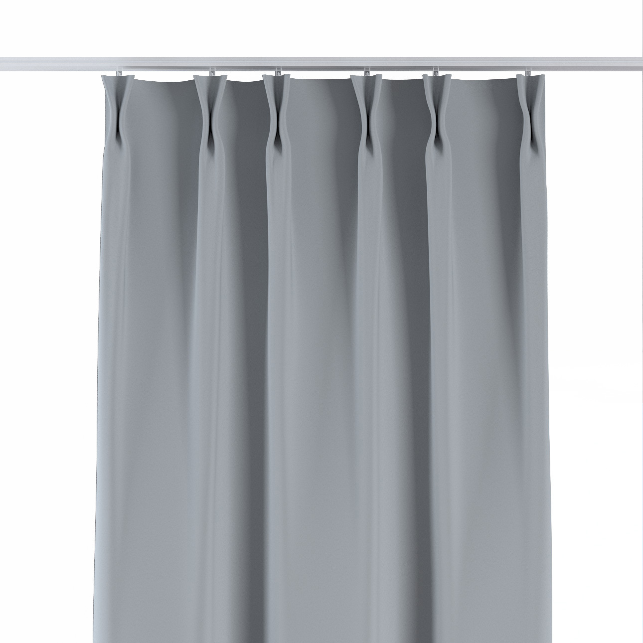 Vorhang mit flämischen 2-er Falten, hellgrau, Dimout 300 cm (269-06) günstig online kaufen