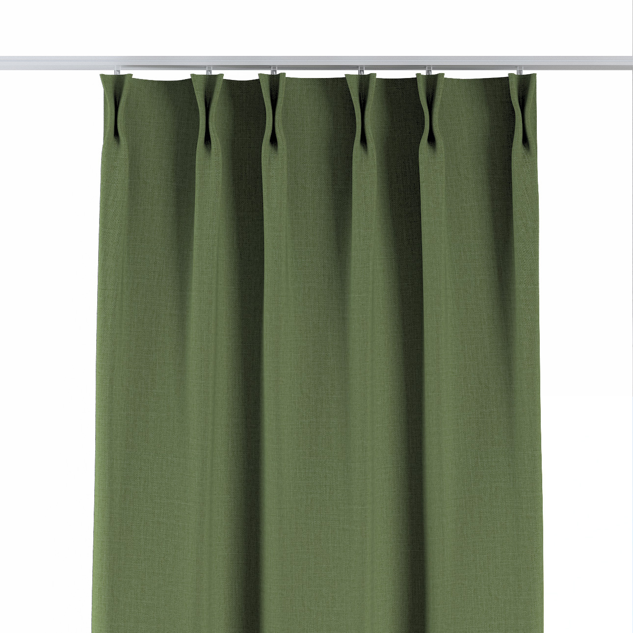 Vorhang mit flämischen 2-er Falten, grün, Dimout 300 cm (269-15) günstig online kaufen