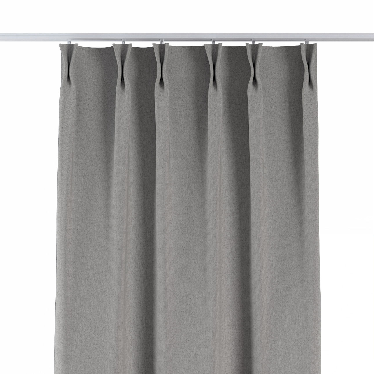 Vorhang mit flämischen 2-er Falten, grau, Blackout Soft (269-22) günstig online kaufen