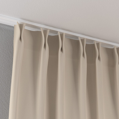 Gardin med dobbel fast læg 1 stk. fra kollektionen Linen, Stof: 392-10