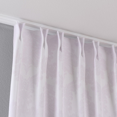 Double pinch pleat curtain in collection Damasco, fabric: 613-00