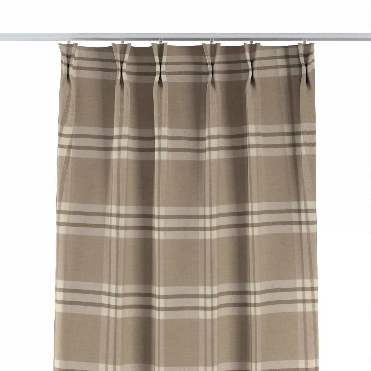 Vorhang mit flämischen 2-er Falten, beige, Edinburgh (144-95) günstig online kaufen