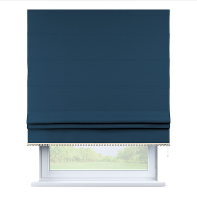 Roman blind with pompoms