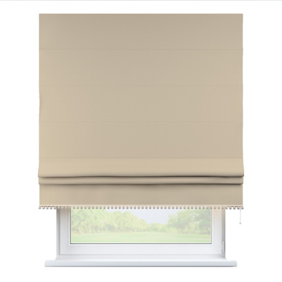 Roman blind with pompoms