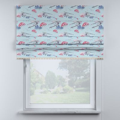 Roman blind with pompoms in collection Magic Collection, fabric: 500-10