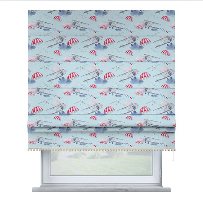Roman blind with pompoms