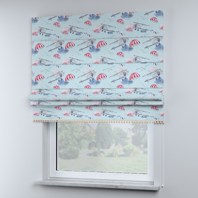 Roman blind with pompoms in collection Magic Collection, fabric: 500-10
