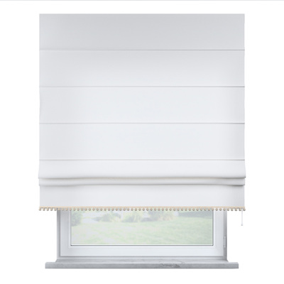 Roman blind with pompoms