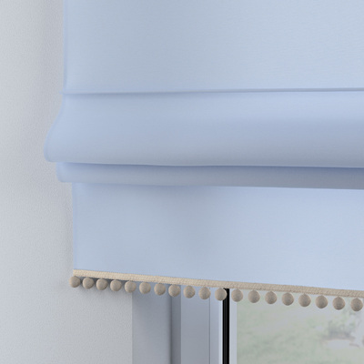 Roman blind with pompoms