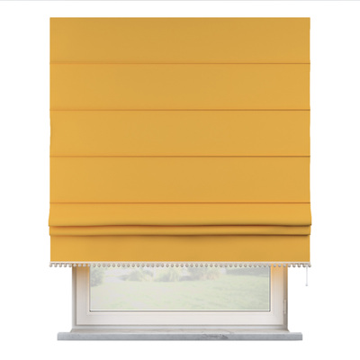 Roman blind with pompoms