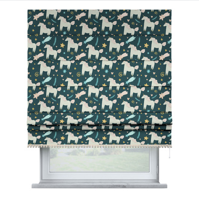 Roman blind with pompoms in collection Magic Collection, fabric: 500-43