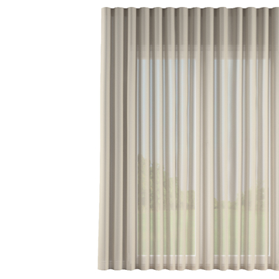 Voile Wave Gardin 1 stk. fra kollektionen Romantik, Stof: 184-41