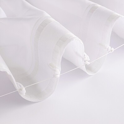Wellengardine von der Kollektion Voile, Stoff: 901-01