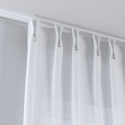 Net curtain with double pinch pleat in collection Romantica, fabric: 181-15