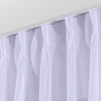 Net curtain with double pinch pleat in collection Voile, fabric: 186-36
