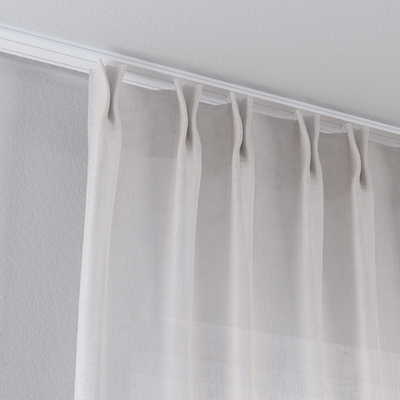 Firana na haczykach flex podwójnych w kolekcji Natural Touch, tkanina: 128-13
